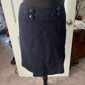 Ann Taylor Blue A-Line Knee-Length Skirt